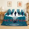 Science Movie Nolan's Works Inception Throw 240g Flannel Blanket Lightweight Soft Skin-friendly Summer Thin Throw Blanket