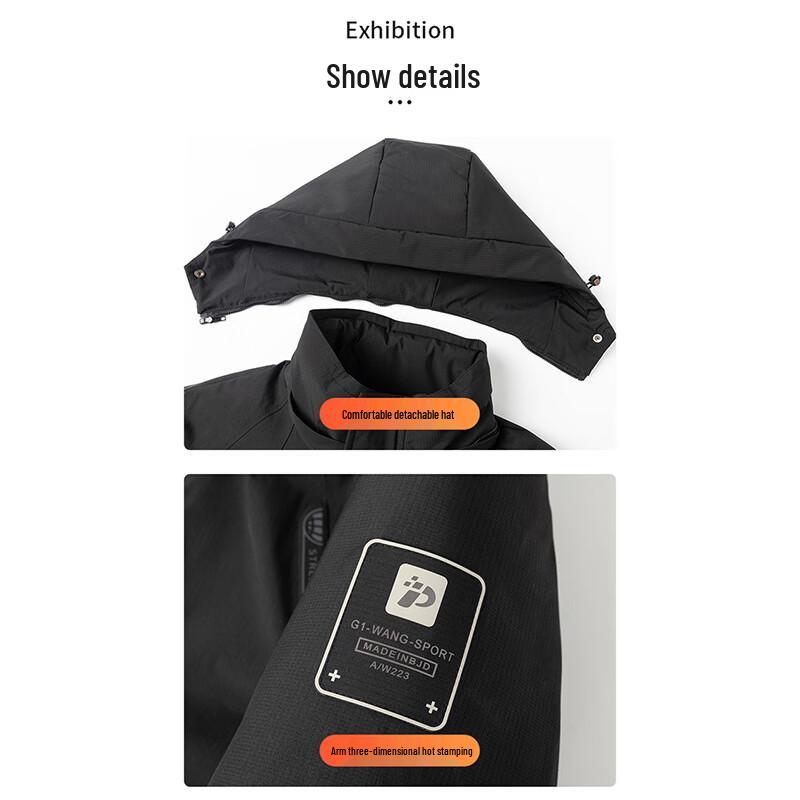 FIRS Men's Hooded Winter Cotton Padded Jacket