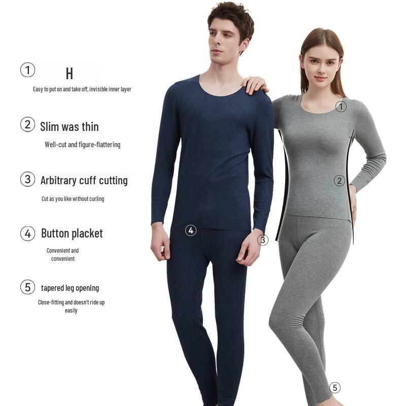 Caiyang Hengyuanxiang De Velvet Thermal Underwear Set