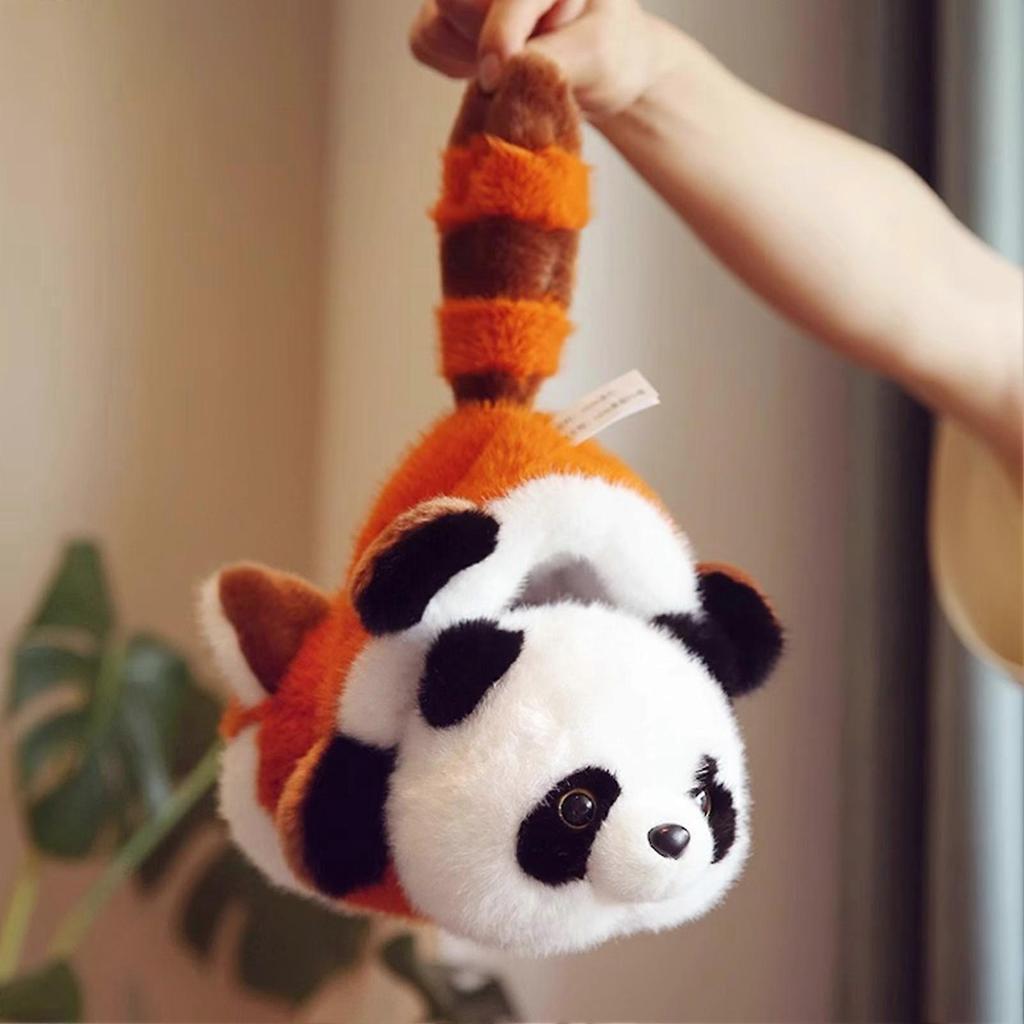 Reversible Panda Plush Toy Transformable Red Panda Plushie Stuffed Animal Doll Pillow Home Office Bedroom Decoration Kids Adults Christmas Birthday Gi
