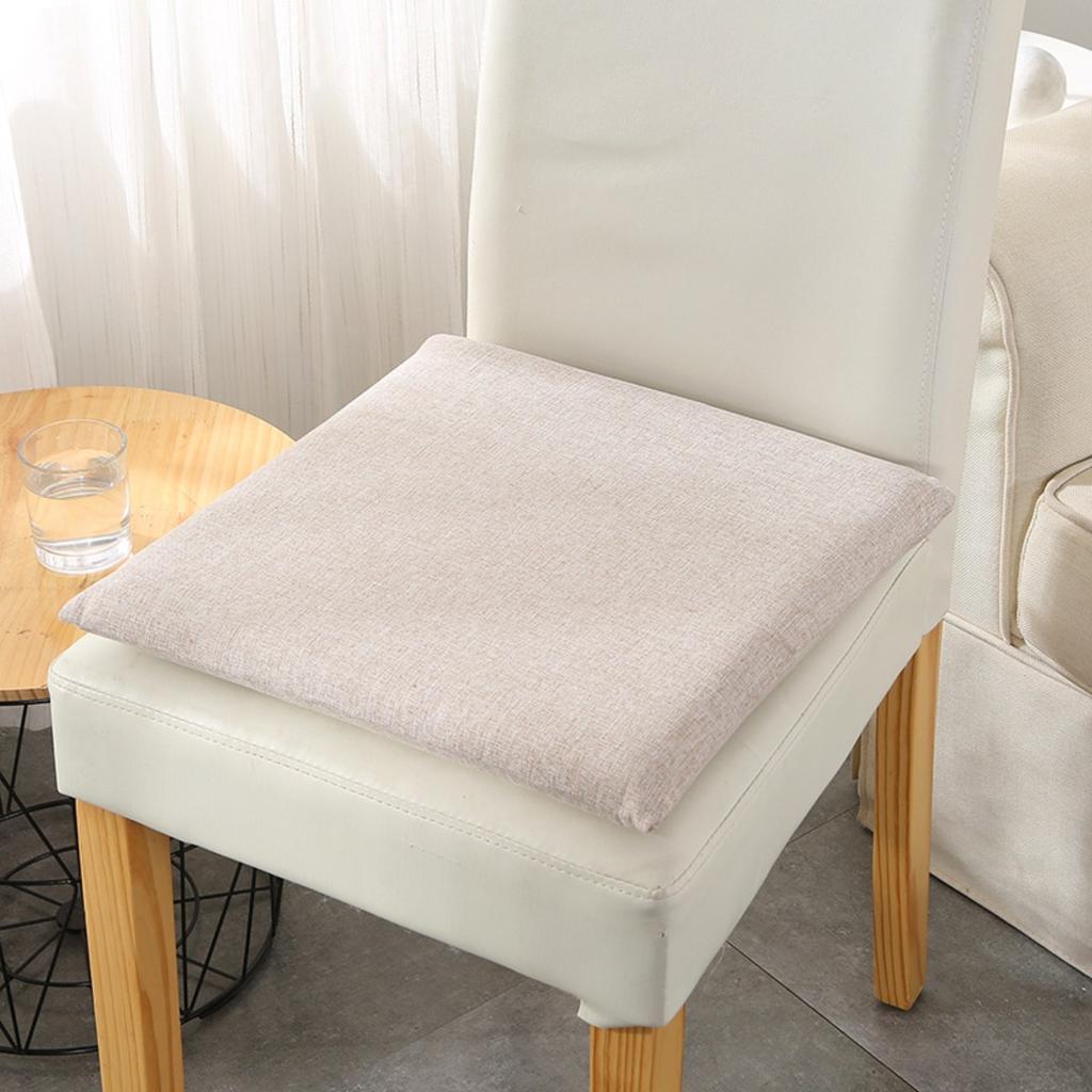 Solid color simple square cotton cushion, suitable for living room, bedroom, office
