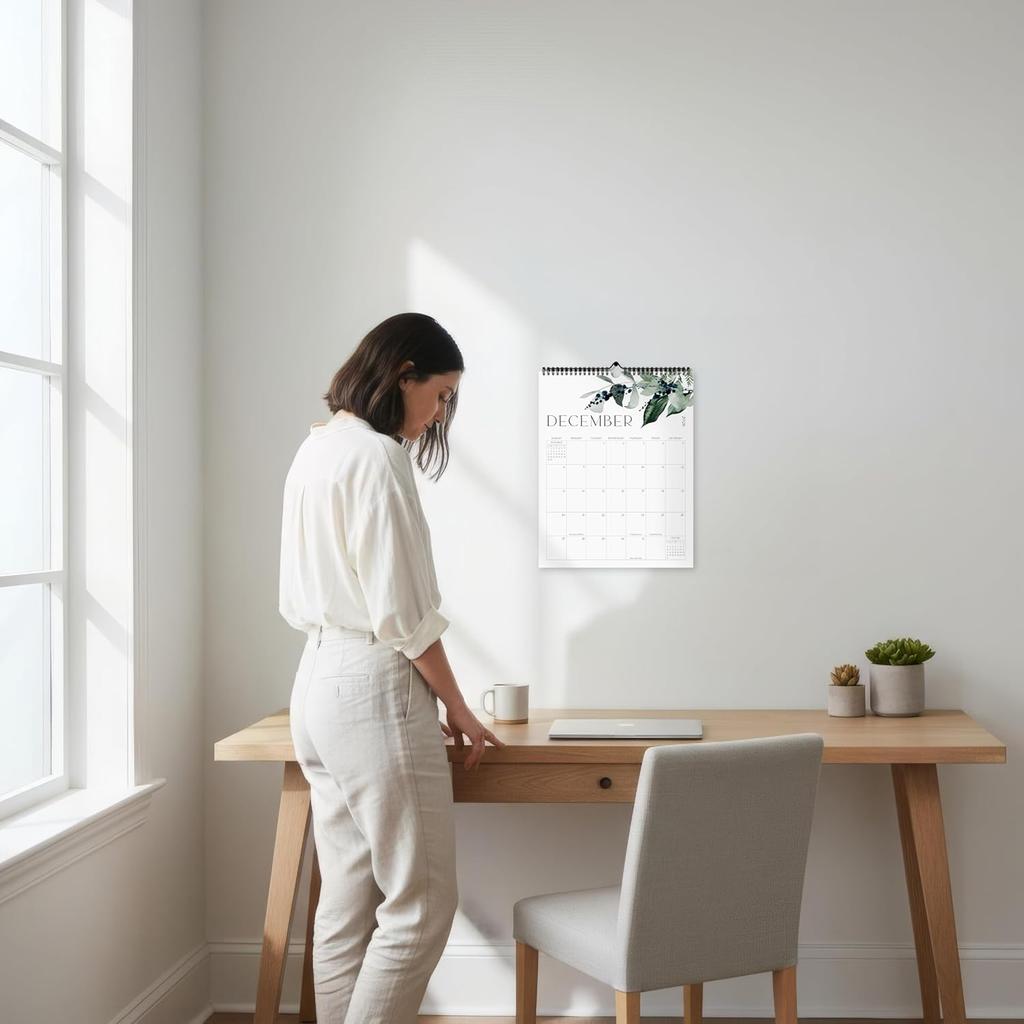 Aesthetic 2026 Wall Calendar - Runs from January 2026 Until July 2027 - The Perfect Large Modern Greenery Calendar Planner for Easy Organizing