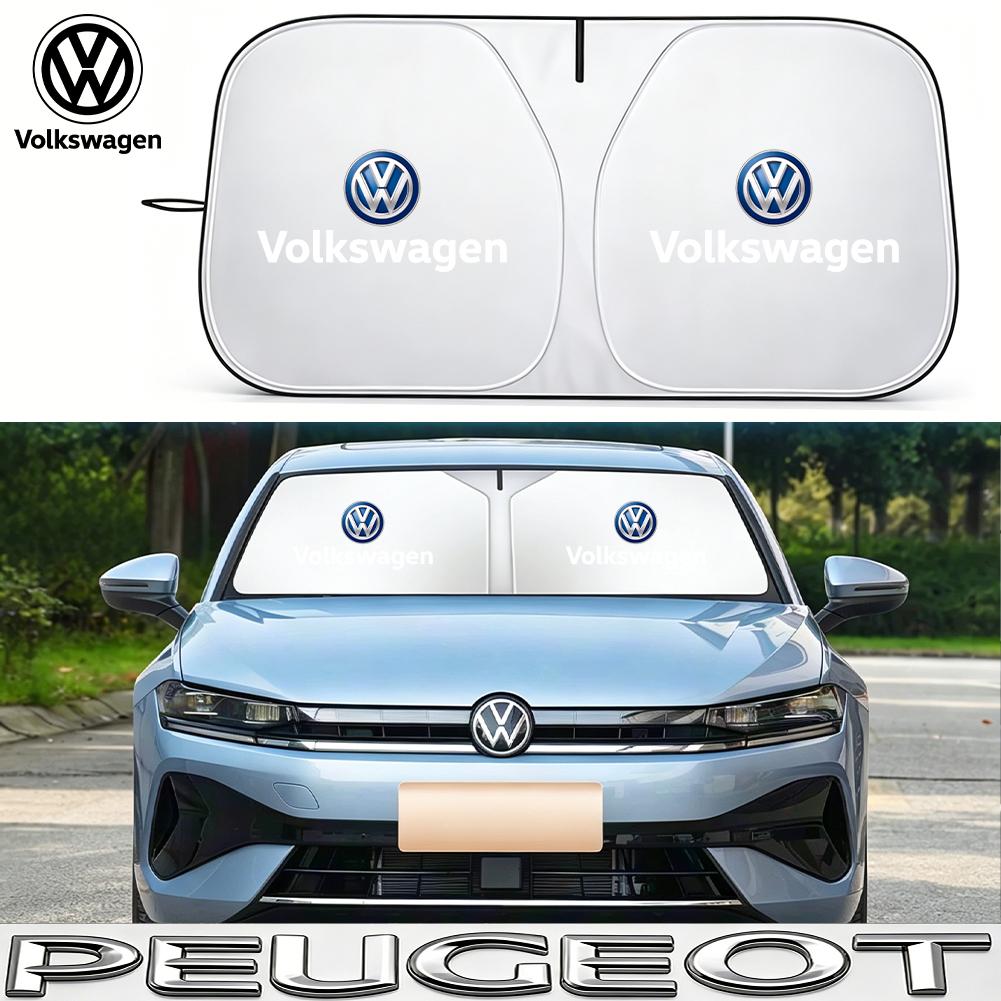 Car Front Windshield Sun Shade UV Resistant Sunshade Accessories For VW Golf T‑Roc Tiguan Polo Passat T‑Cross Taigo ID.4 ID.7