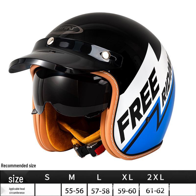 Best-Selling 3/4 DOT Motorcycle Helmet for Men & Women – Retro Scooter/Moped/Cruiser Style