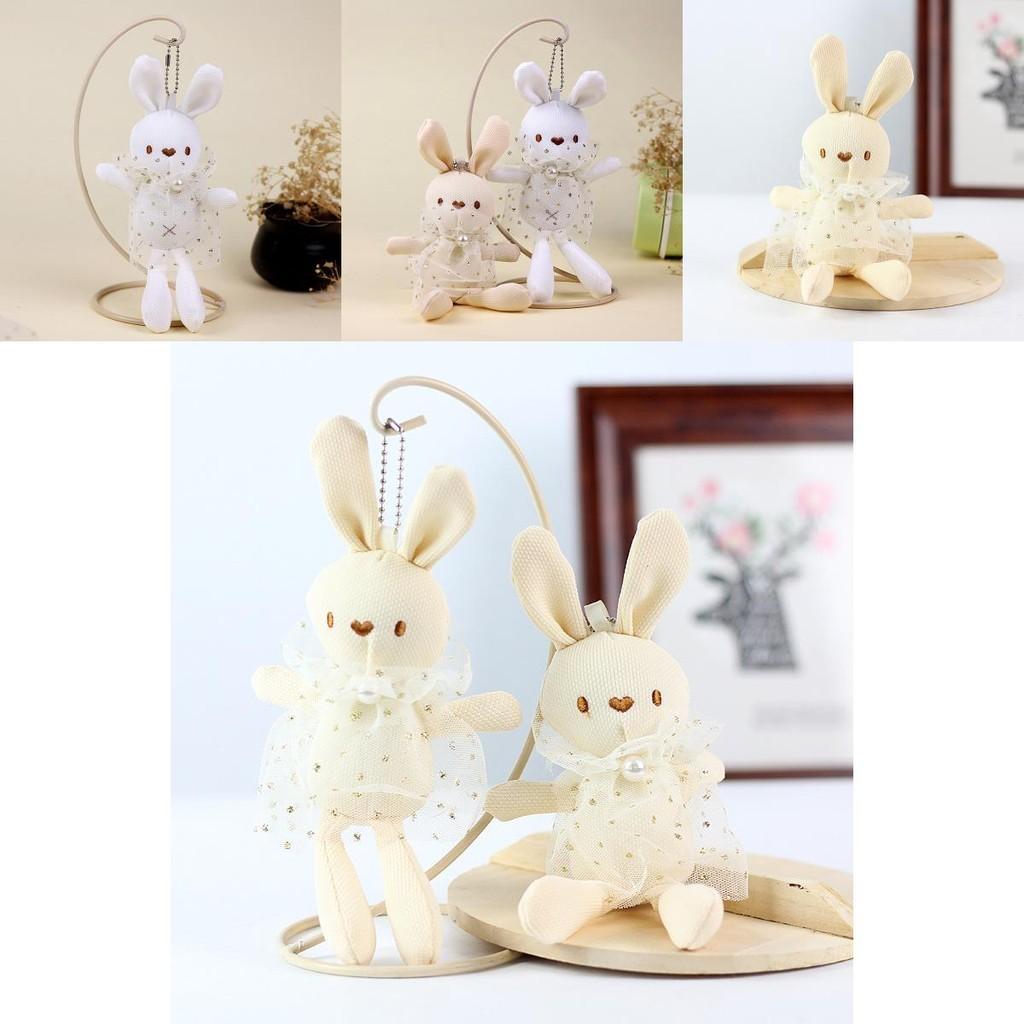 Adorable Plush Rabbit Doll With Soft Corn Yarn Skirt And Fluffy Wool Material