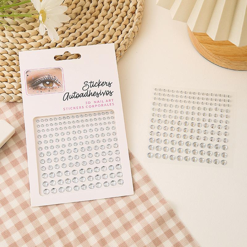 Diamond Crystal Tattoo Sticker Glitter Eyeliner Eyebrow Make Up Face Eyes Diamond Tattoos Rock Rhinestone 3D Eyeliner Stickers