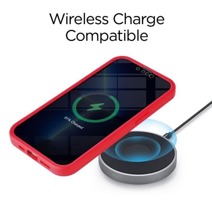 Coque de protection intégrale - PROSHOP - pour iPhone 13 Pro Max - TPU Rouge - 360 degrés - Semi-rigide