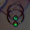 Luminous 2 PCS/Set Stainless Steel Couples Bracelet For Women Lover Sun Moon Rope Charm Friendship Party Valentine Jewelry Gift