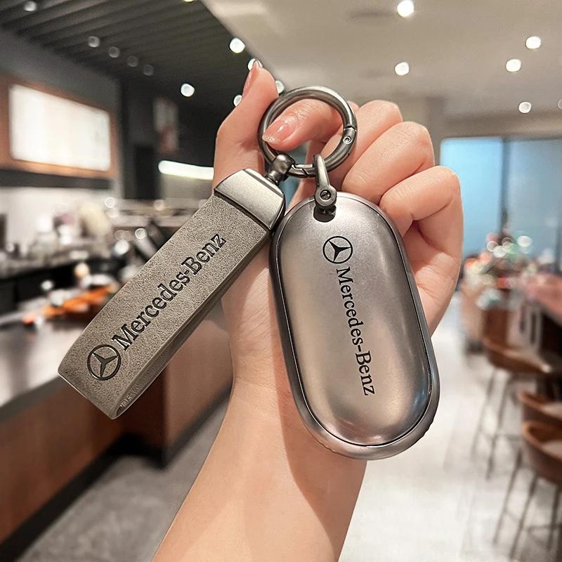 ULA5 Car Remote Key Case Cover Fob for Mercedes Benz A B G R Class GLA GLK W176 W204 W251 W463 Accessories Key Chains