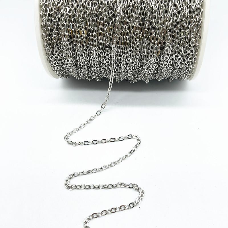 

5yards/lot Golded/silvered/bronze Plated Necklace Chain for Jewelry Making Findings DIY Necklace Chains Materials Handmade 1.5x2.0mm(5yards)