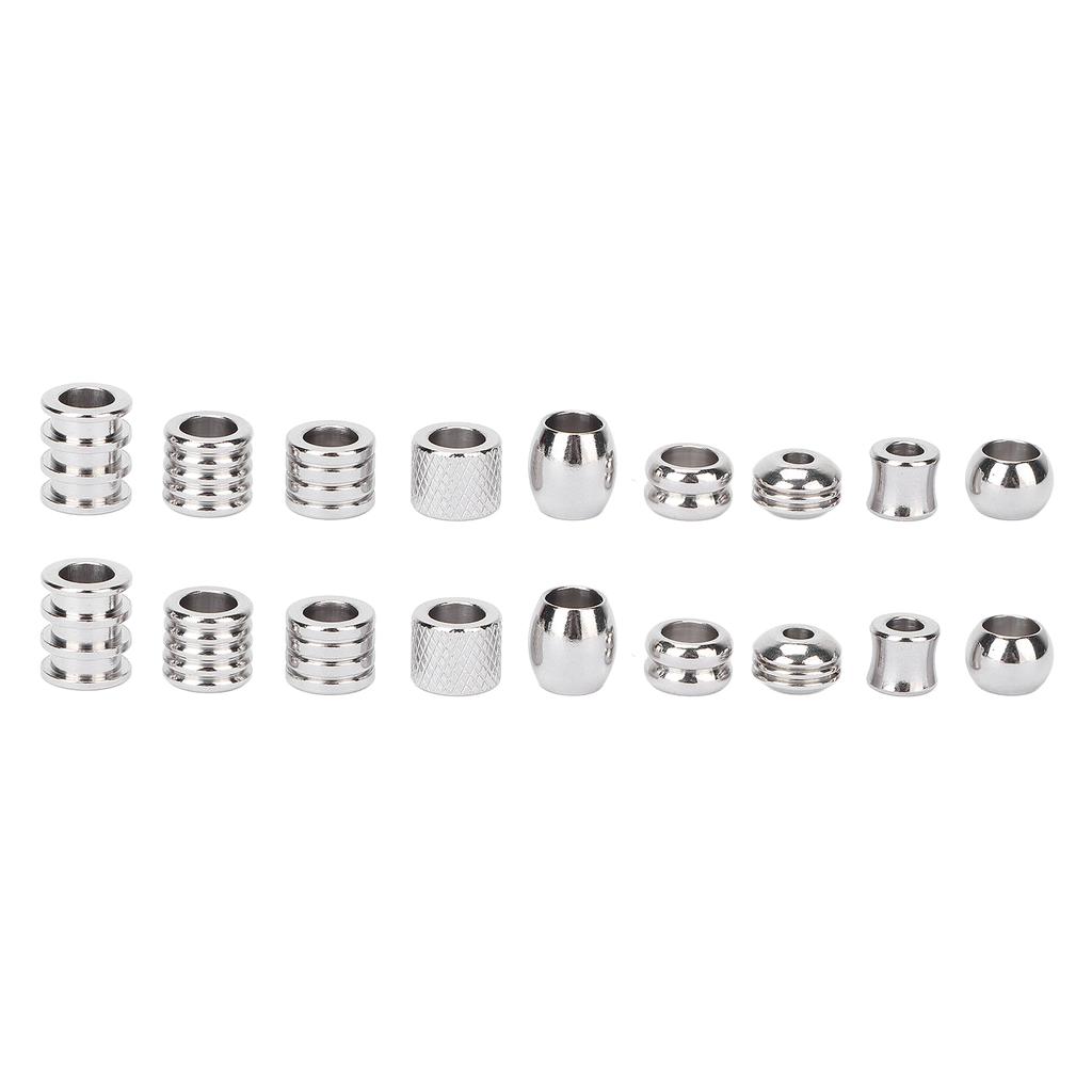 18Pcs Viking Hair Beads Stainless Steel High Hardness Perfect Size Simple Design Wide Application Dread Beads