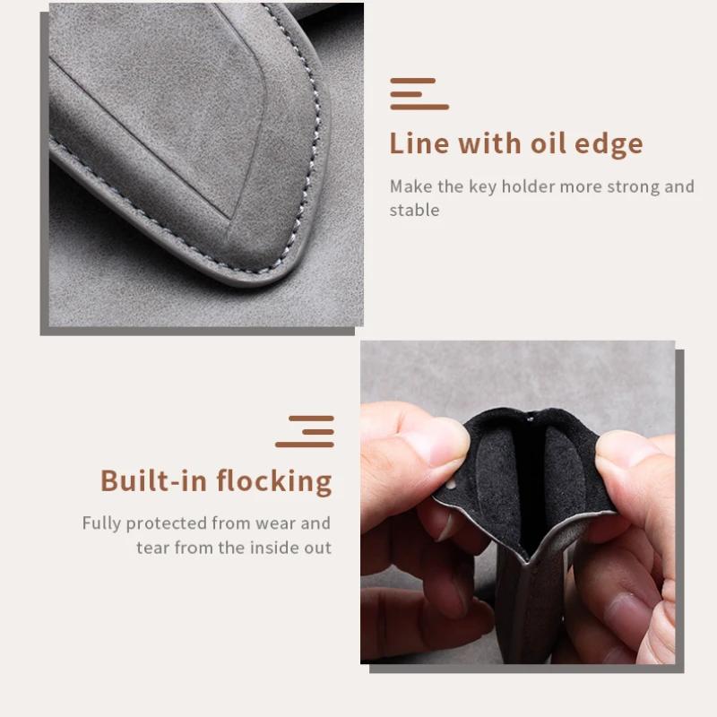 Leather Car Key Case Cover for Mercedes Benz W205 W212 X166 W176 W211 W204 W222 W463 CLA GLC GLK W203 W212 C180 GLK300 CLS SLK