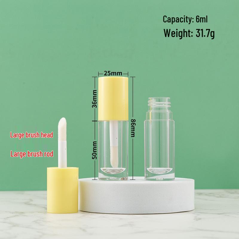 In-Stock 6ML Lip Gloss & Mascara Tubes with Large Brush - Cross-Border Style Eyeliner & Thick Lipstick Tube.