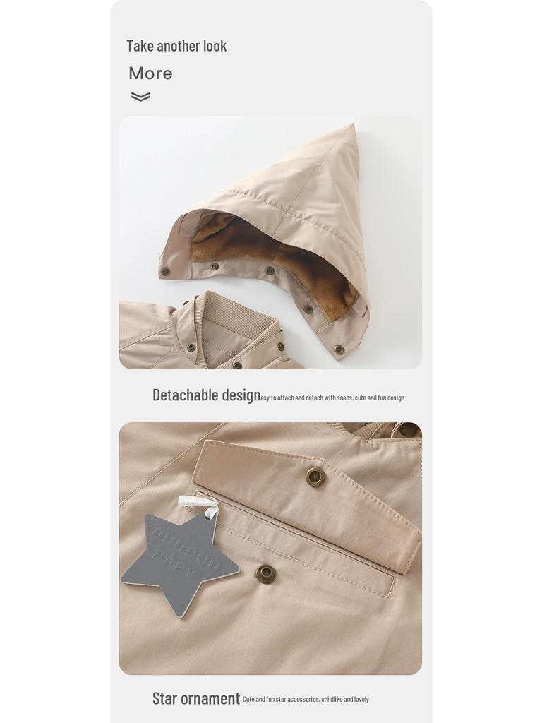 DUUDUU Baby Girl Padded Set: New 2025 Korean Style Cotton Outfit for Toddlers - Autumn/Winter.