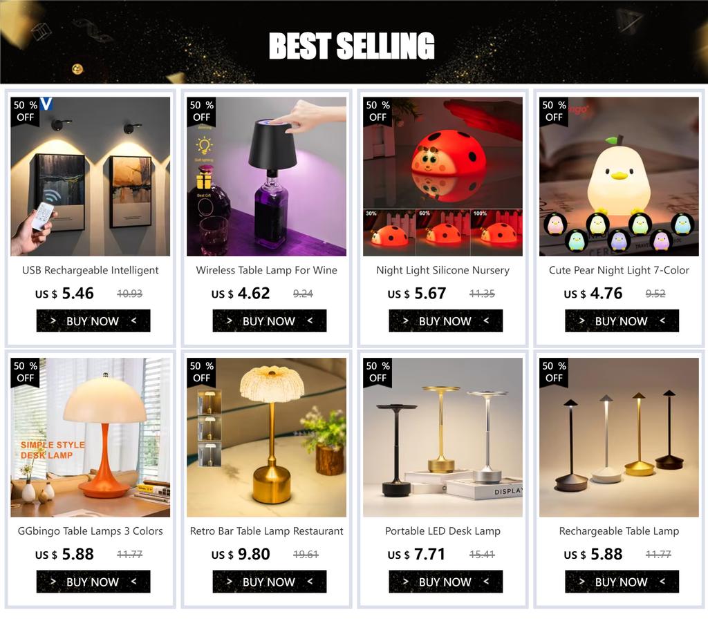 Led Cordless Table Lamp Industrial Style Desk Lamps Outdoor Camping Atmosphere Light Restaurant Creative Beside Night Lights
