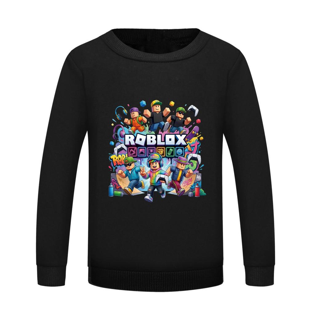 5573 Boys Girls Roblox Game Printed Round Neck Long Sleeves Sweatshirt Top
