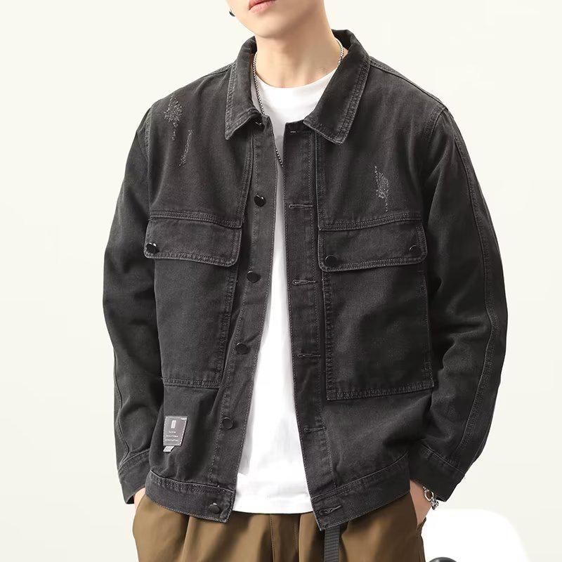 Men's Korean Style Denim Jacket - Spring/Autumn Trendy Casual All-Match for Teen Students
