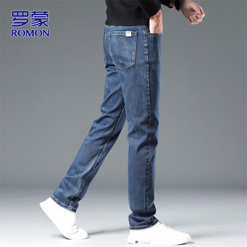 

ROMON Men s Straight-Leg Stretch Jeans 30