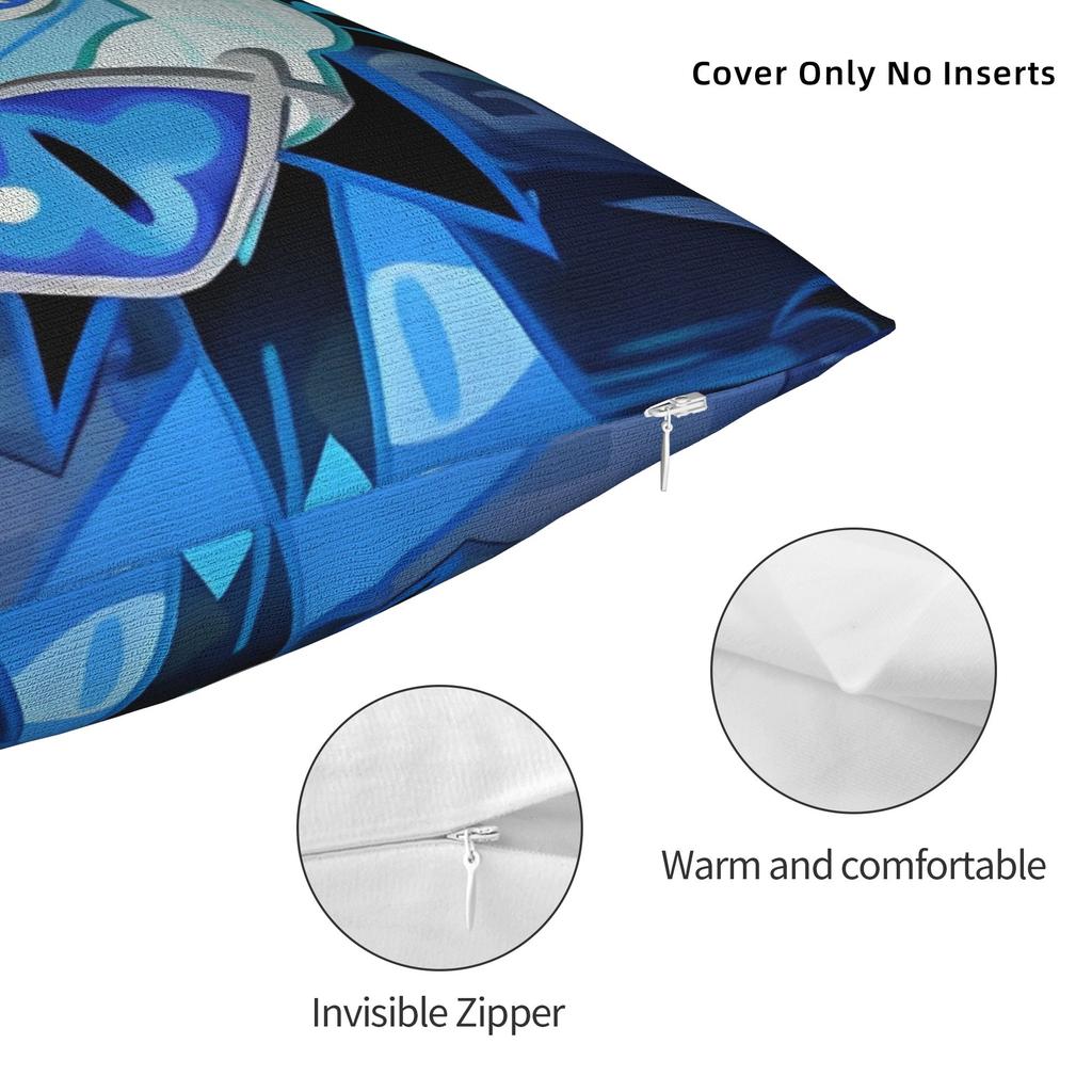 Shadow Milk Cookie Run Kingdom Square Pillow Covers Seat Cute Cartoon Anime Cushion Case Home Decoration Pillow Cover 45*45