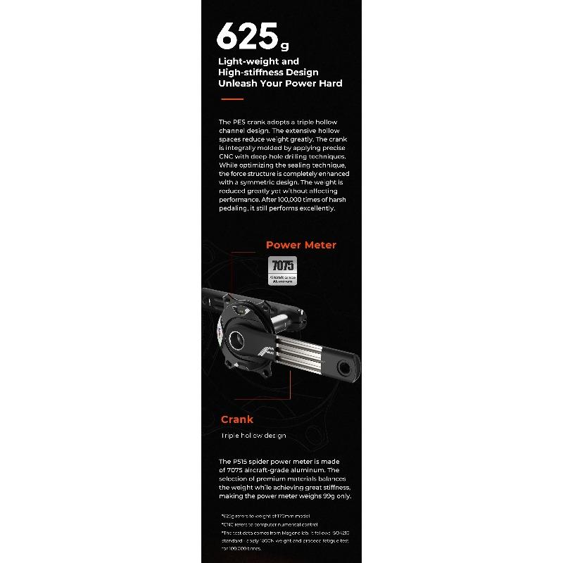 EU BIKE POWER METER Magene Power Meter for Cycling PES P515 Base 4 Bolt 110BCD 24mm Cadence Pedal Balance Ant Steel Spindle Crankset Chainring