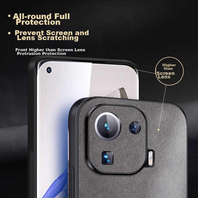 Xiaomi 11 Pro Phone Case, Mi 11 Pro Protective Cover, Shockproof Camera Full Protection Soft, Simple Silicone Outer Case, WoAnd Leather Case, Black