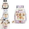 Cute Capybara Student Backpack With Comfortable Shoulder Straps And Cartoon Pattern For School And Daily Use