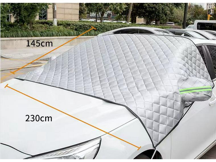 Magnetic Car Windshield Snow & Sun Cover: Dustproof, Heat-Insulating Half Sunshade
