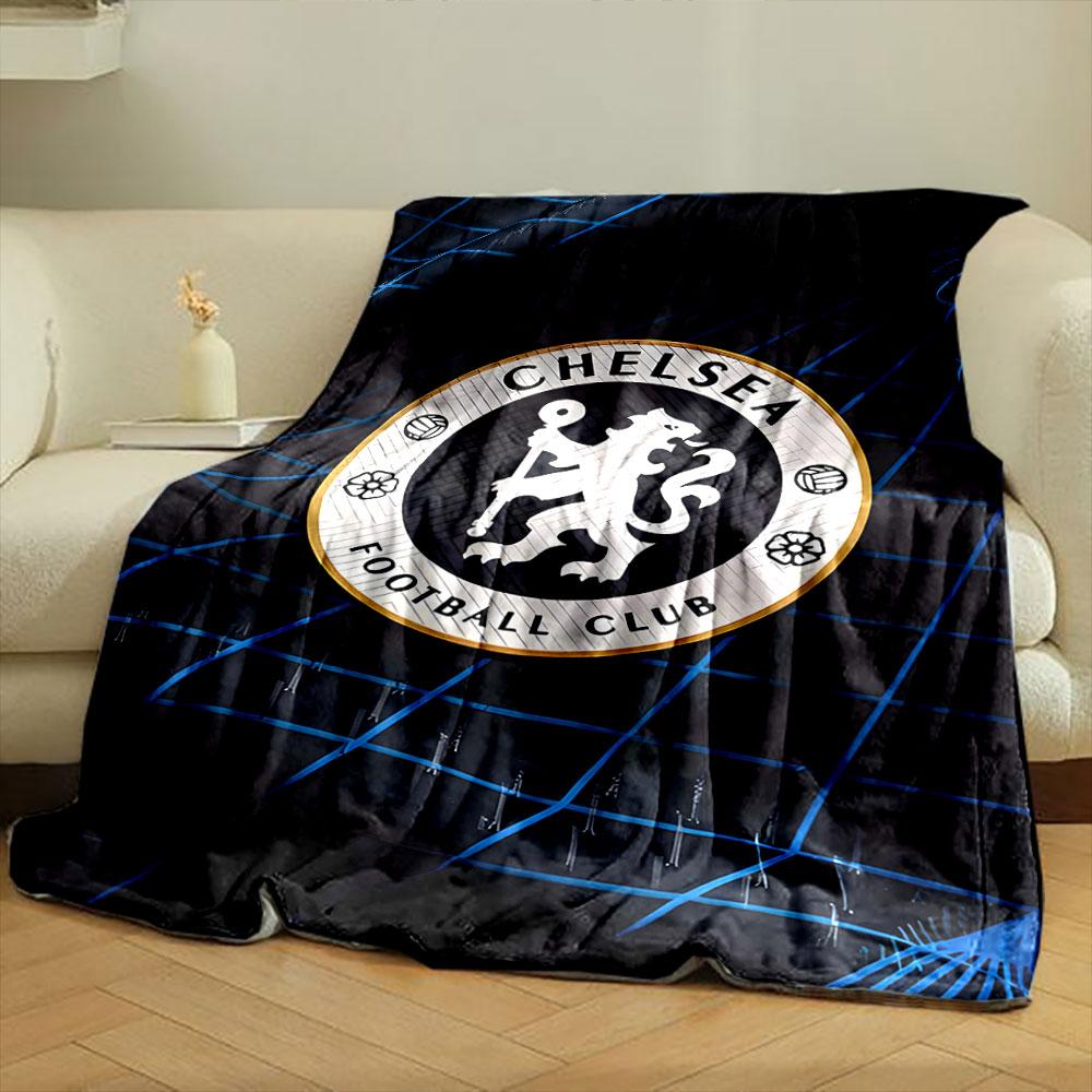 A circular logo with a lion holding a staff, surrounded by a grid pattern. for all seasons blanket lunch break throw gift