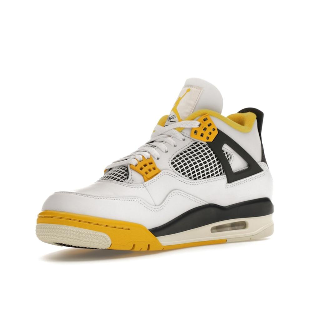 Air Jordan 4 Retro Vivid Sulfur Women Sneakers White Coconut-Milk Anthracite AQ9129-101