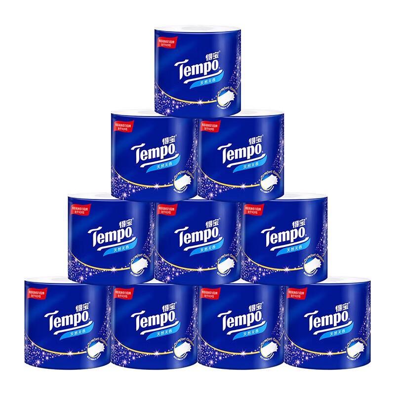 Tempo Unscented 4-Ply Toilet Paper, 30 Rolls