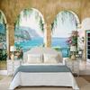 Europejski Styl Tapeta 3d Pejzaż Morski Balkon Fototapety Salon Sypialnia Ściana Tła Mural Dekoracja Freski