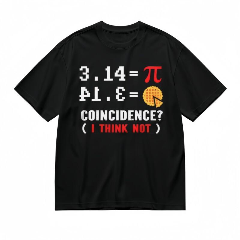 

Men s Classic T-Shirt Red-Yellow Pi Symbol and Coincidence Question Design Tee 4XL