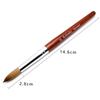 Acrylic Nail Brush Red Wood Handle Gel Builder Manicure Brush Nail Art Tools Nail Salon Size 8-24