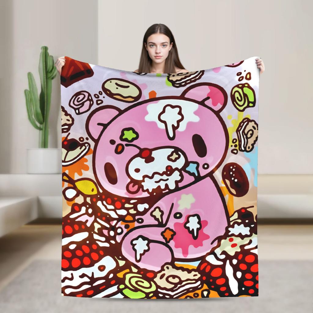Gloomy Bear Blanket Quality Super Warm Kawaii Bedding Throws Winter Picnic Outdoor Novelty Bedspread
