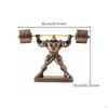 Weightlifter Figure Cold-Cast Bronze Statue Athletic for Weightlifters, Athletes