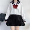 JK Cosplay Set Sailor Uniform High School Girl Costume [Cedar Eight] 3-Piece (Short Sleeves, L)