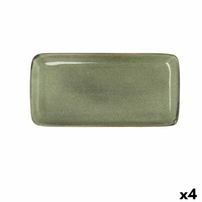 Plat À Gratin Bidasoa Ikonic Vert Céramique (28 X 14 Cm) (Pack 4x)