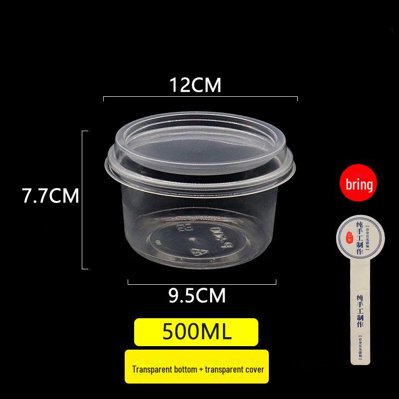 Kulatá dezertní miska na taro s víkem - lednice na ovoce ságo