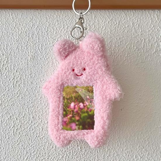 Cartoon-Katze-Plüsch-Kartenhalter, stilvoller Rucksack-Anhänger, Schlüsselanhänger, dekorative Kartenhülle, Studenten-Geschenkzubehör