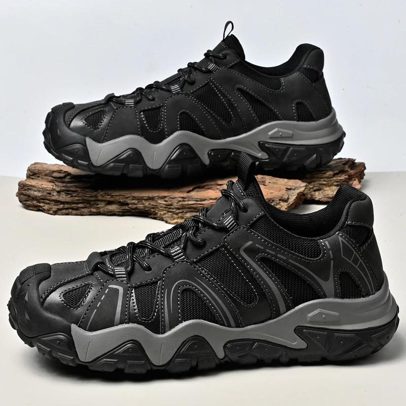 New Flat Designer Shoes Men's Casual Leather Walking Oxford Shoes British Style Comfy All Day Wear Outdoor Lace-Up Shoes