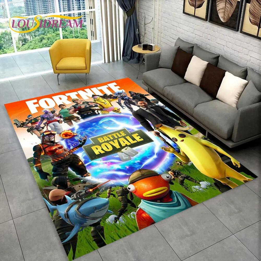 

Games 3D F-Fortnite Cartoon Carpet Rug for Home Living Room Bedroom Sofa Doormat Decor,kid Play Area Rug Non-slip Floor Mat Gift 40x60cm( 15x23in )