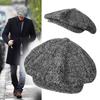 Wool Newsboy Cap Men Grey Herringbone Flat Caps Women Men British Painters Hat Soft Autumn Winter Hats Octagonal Cap BLM09