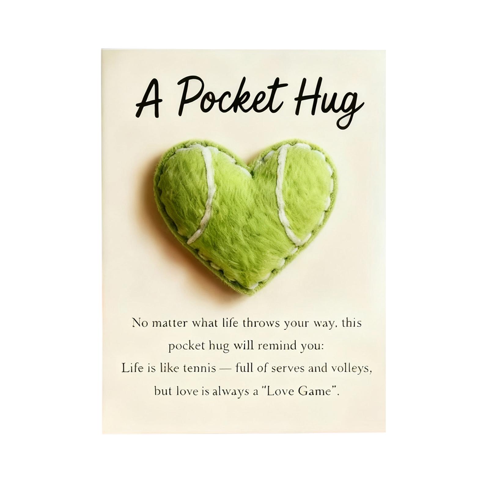 

Charming Heart-Shaped Softball Pocket Hug with Cards Softball Pocket Hug Sport Theme Baseball Pocket-Hug for Friends Lovers чёрный