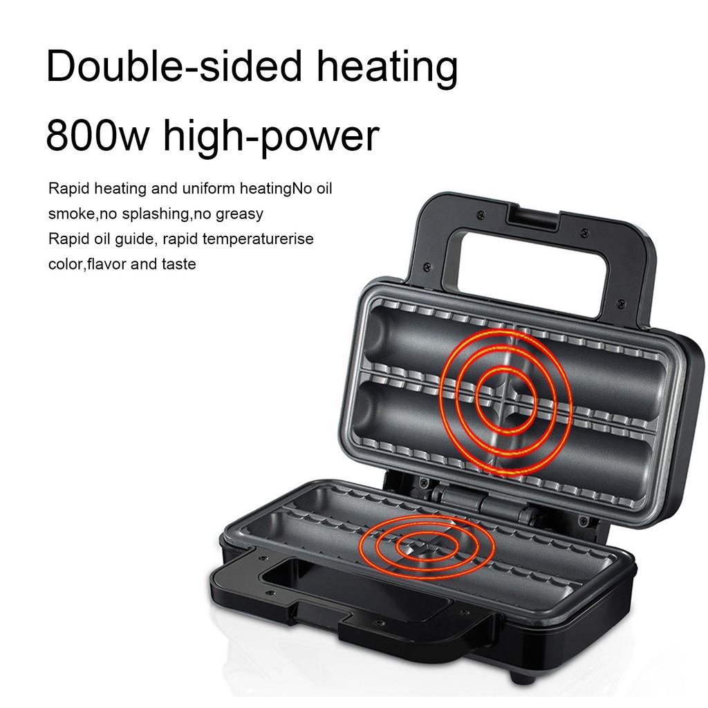 Sausage Roll Maker 800W Make 4 Sausage Rolls Snacks Non Stick Breakfast Machine