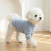 Striped Pattern Puppy Hoodies High Collar Two-Leg Dog Clothes Casual Dog T-Shirts  Winter Season