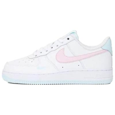 Scarpe da skateboard basse Air Force 1 antiscivolo resistenti all'usura da donna, sneakers bianche e rosa IH0640-161