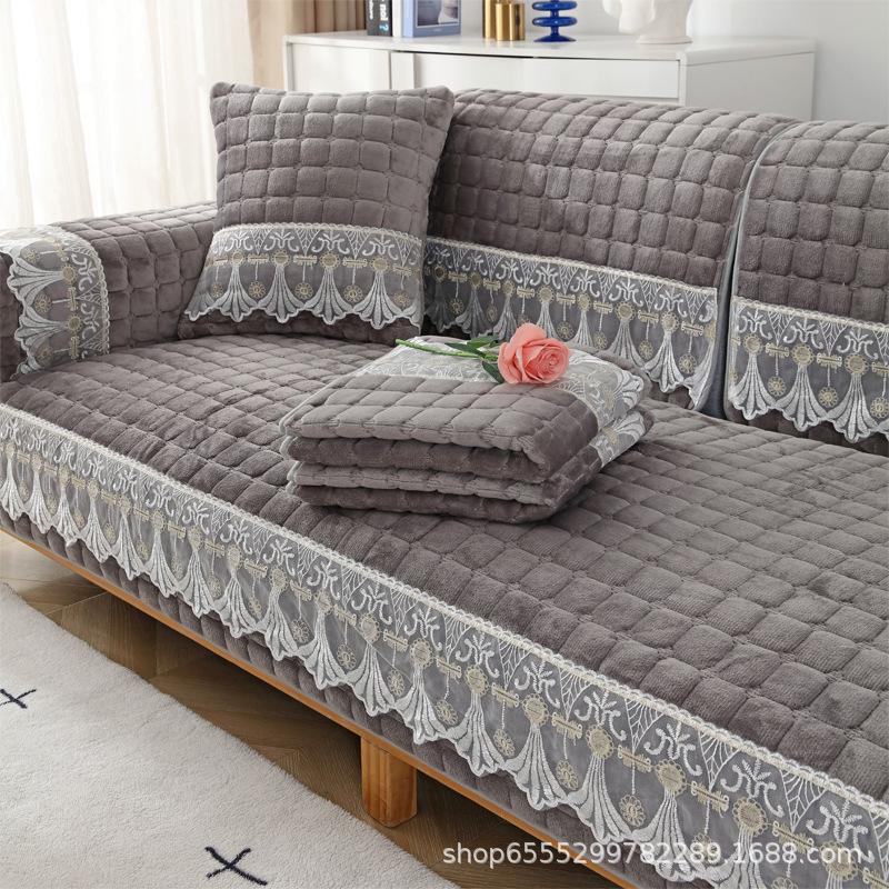 Super Soft Modern Quilted Plush Sofa Cover - Pet Friendly, Machine Washable, Living Room, Bedroom, Office Decoration, Combination Sofa Cover