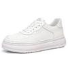 Spring Summer New White Board Shoes for Men Lace Designer Leather Sneakers Male Fashion Casual Platform Zapatos De Hombre