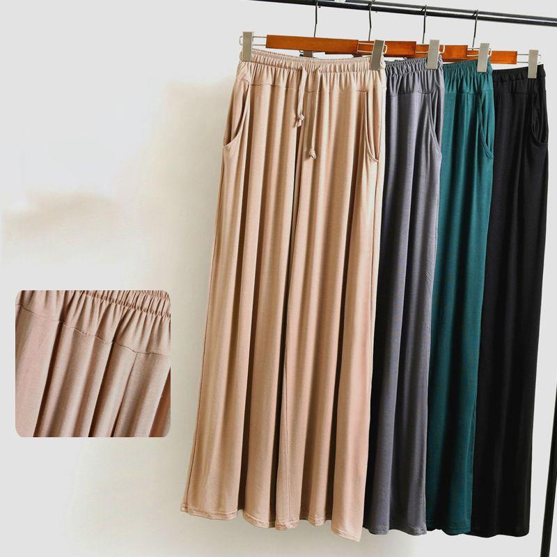 Womens Waist High Casual Wide Leg Pants Elastic Long Pants Pants Casual