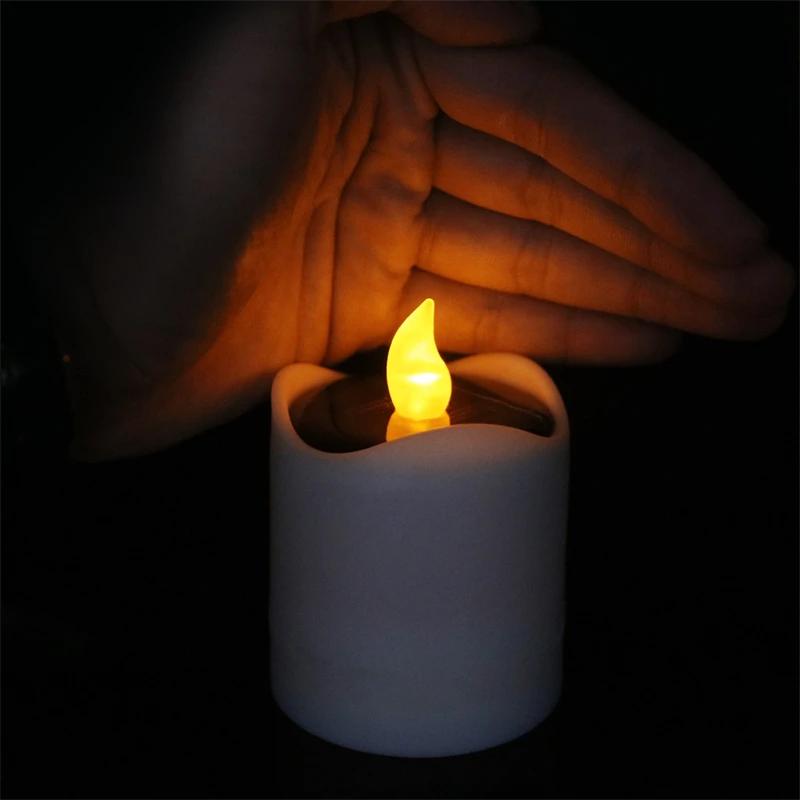 New Romantic Flickering Solar Flameless LED Candle Lights - Tea Lights Simulation for Outdoor Wedding Party Decor - Garden Ambia
